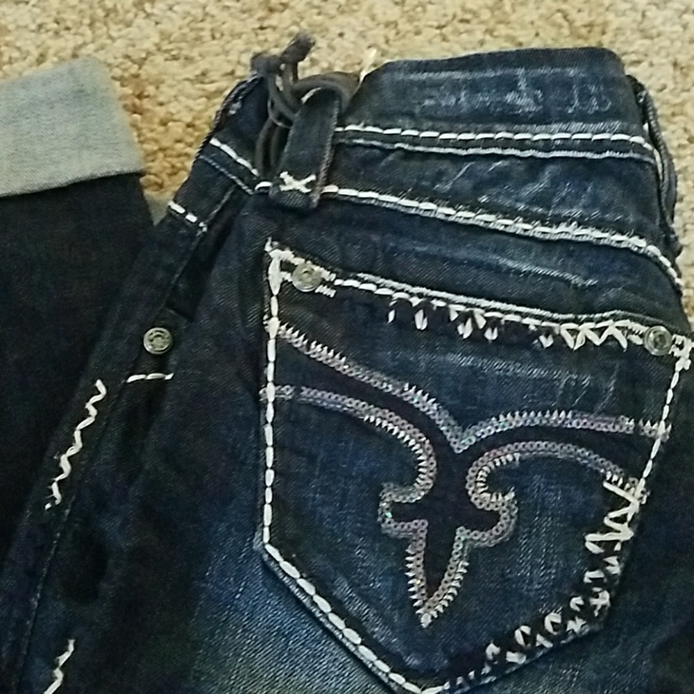 NWT! Women's Rock Revival Charlotte crops 24"waist